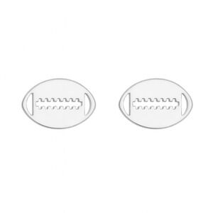 Football Earrings Studs Silver Tone Sport‎ Jewelry NFL Stainless Steel